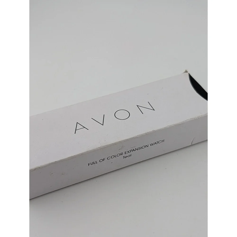Avon Full of Color Expansion Teal Watch Women 23mm Case- New Battery